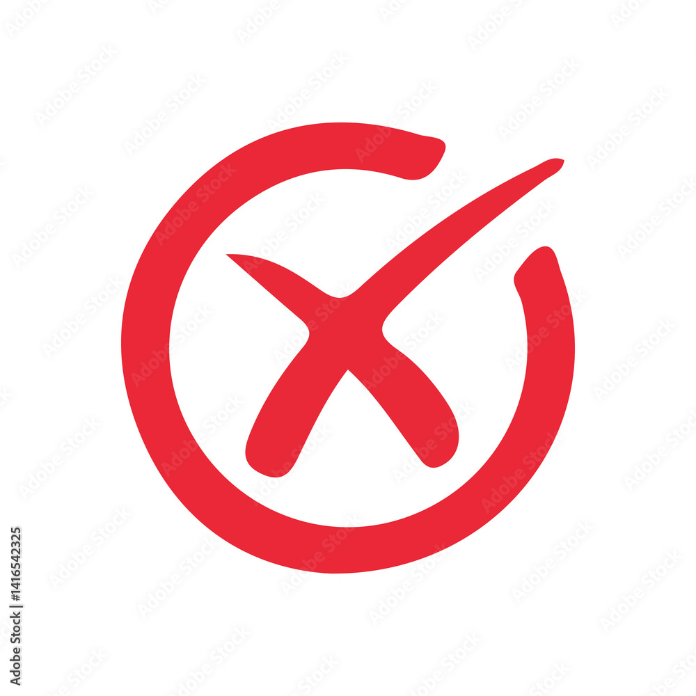 Obraz premium red cross mark