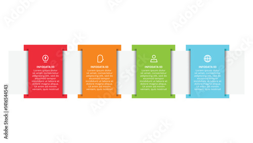 Workflow concept for infographic with 4 steps, options, parts or processes. Business data visualization.