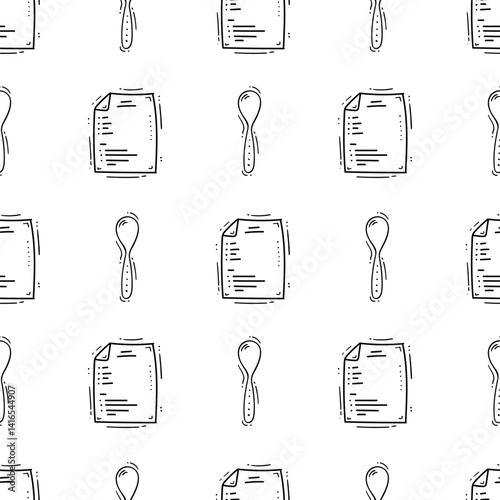 kitchen utensil pattern. kitchenware seamless pattern. doodle cooking utensil seamless pattern. doodle kitchen background
