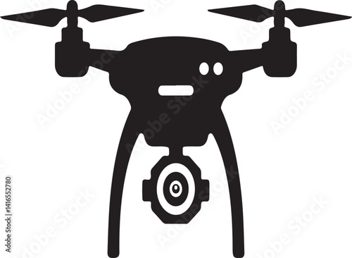 drone icon vector silhouette design illustration