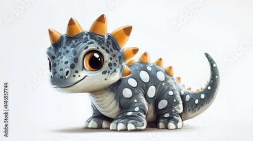 Obraz na płótnie Cute, stylized dragon creature w salonie