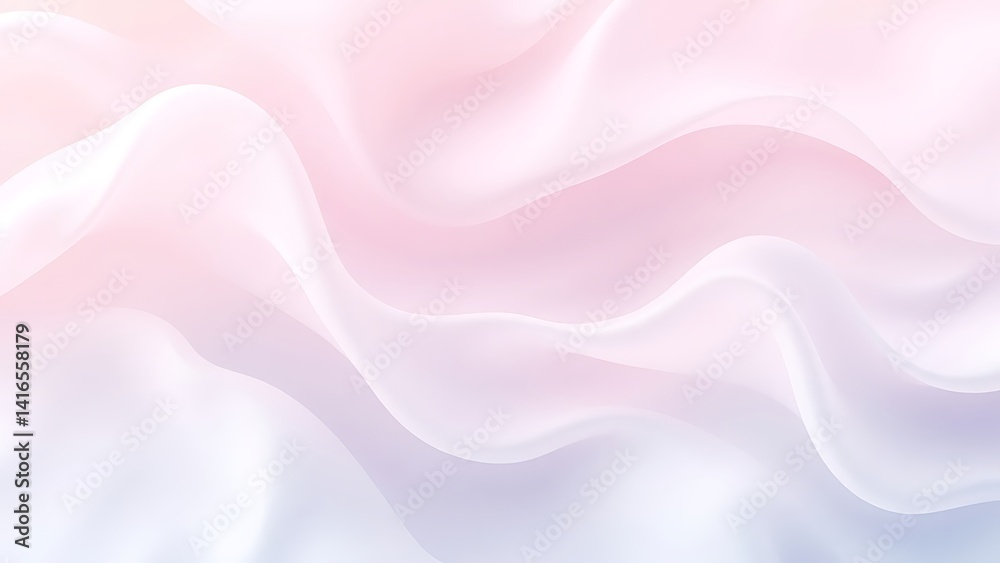 Obraz premium 優美に波打つ淡いシルク生地410