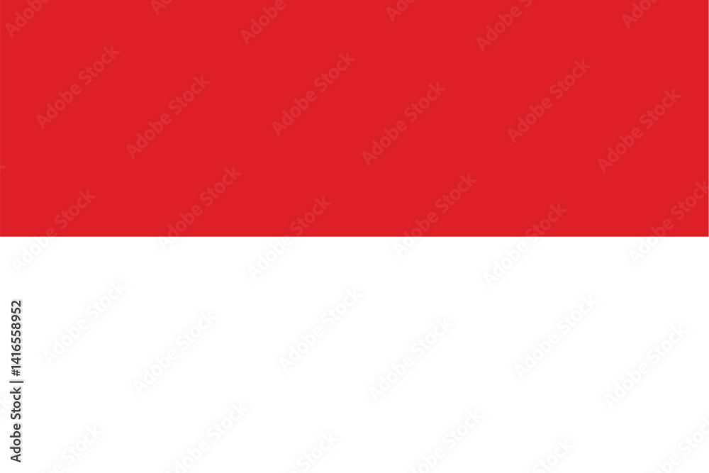 Naklejka premium Nationall flag of Monaco. Vector illustration 