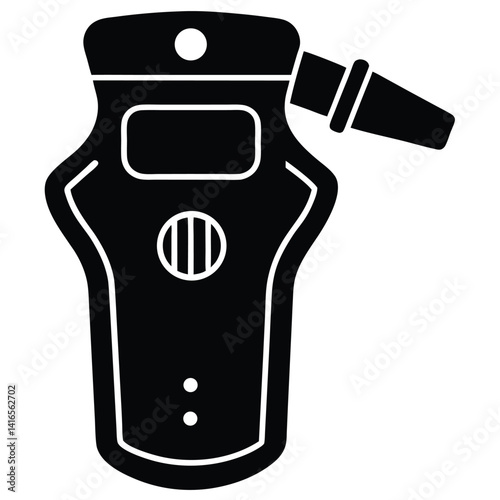 isolated police breathalyzer on white background