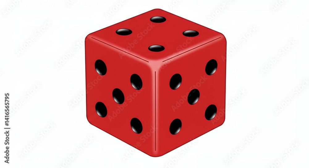Red dice gambling game illustration Red dice gambling game illustration