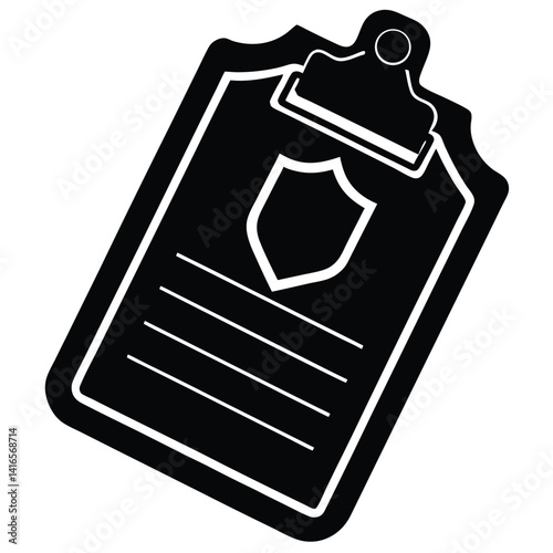 isolated police clipboard on white background
