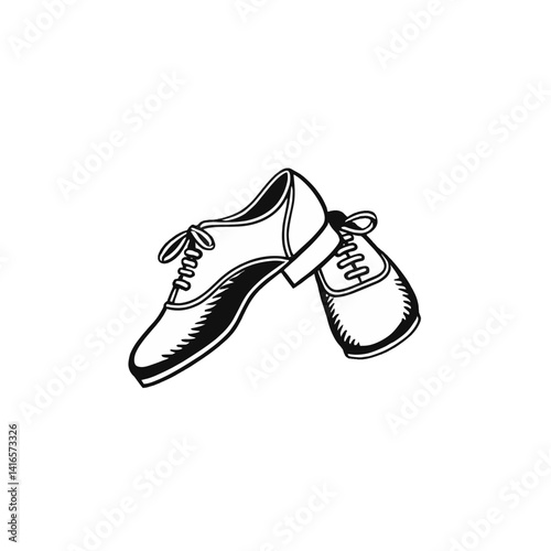 Classic dance shoes vector illustration