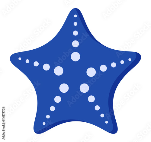Starfish blue sea star animal illustration clipart cartoon 