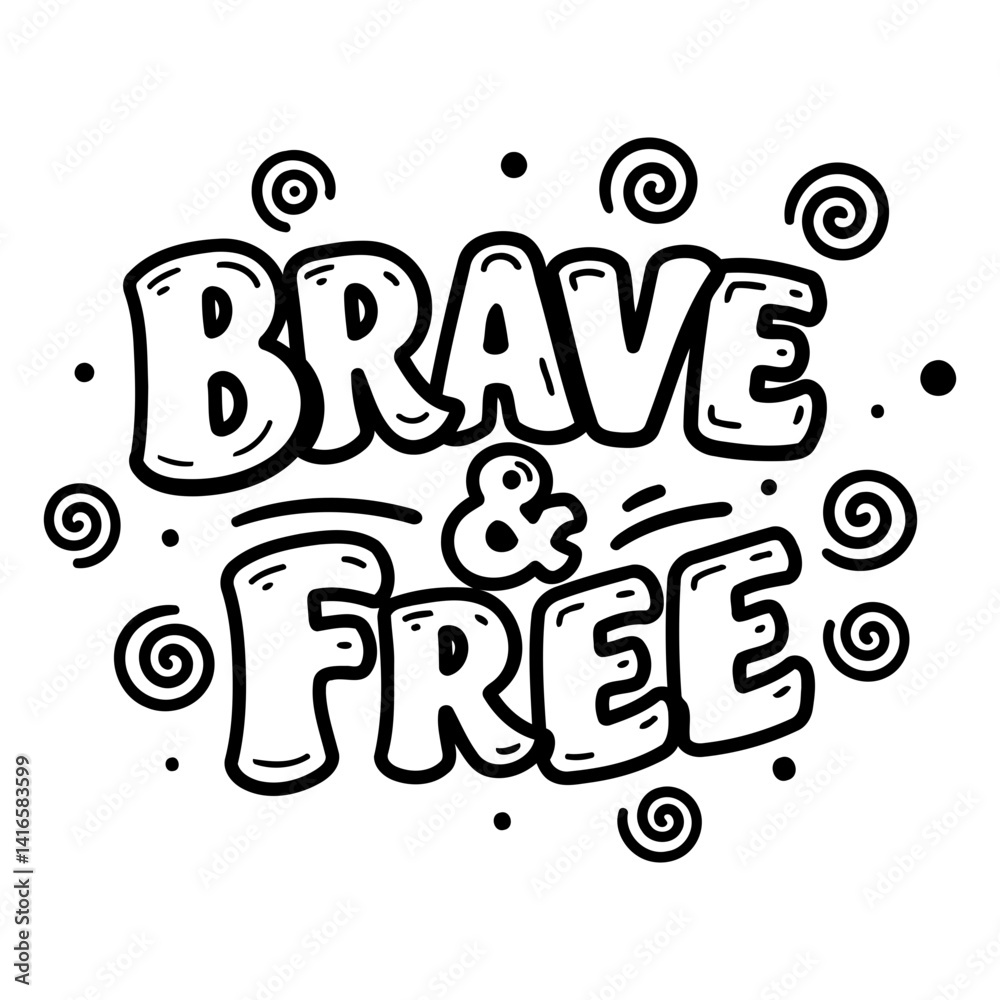 Fototapeta premium Bold, hand-drawn typography design perfect for motivational posters, social media graphics, or merchandise. Ideal for marketing, education, and inspirational use.