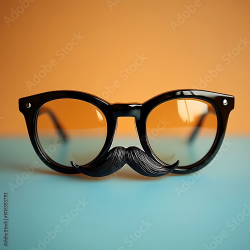 Funny Costume Accessory Features Mustache Nose Gag Glasses Look Photo