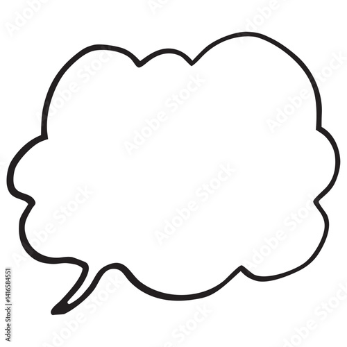 手描き感のある吹き出しのベクターイラスト