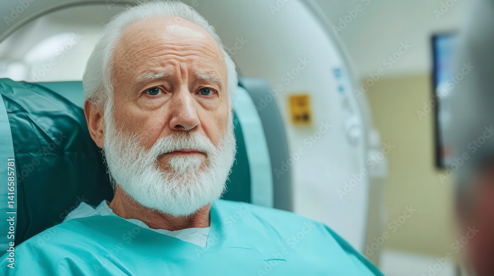 Fototapeta premium Doctor Discussing Radiology Results with Elderly Patient in Medical Setting