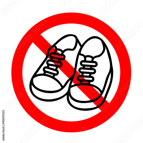 No shoes allowed icon.