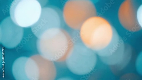 Soft Dreamy Glow of Multicolored Light Circles

