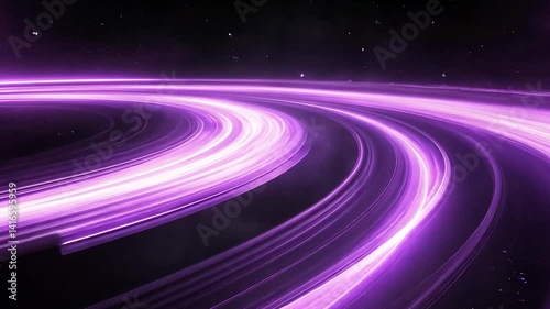 Cosmic Trails: A Symphony of Purple Light Streaks Across the Dark Universe