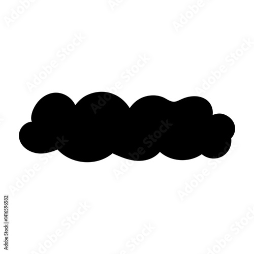 Cloud hand drawn icon vector. Hand draw elements illustration sign. Sky symbol or logo.