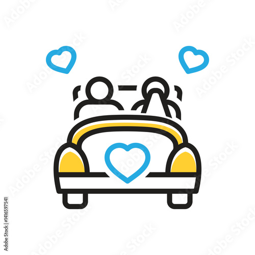 Multi color icon for married
