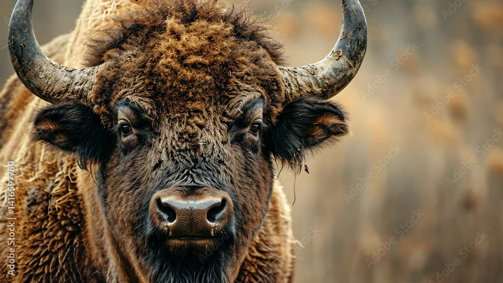 wild bison in natural habitat