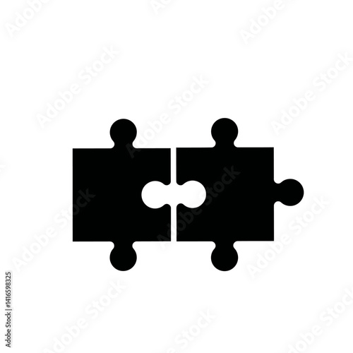 Connecting Puzzle Pieces Collaboration, Unity, and Teamwork Concept