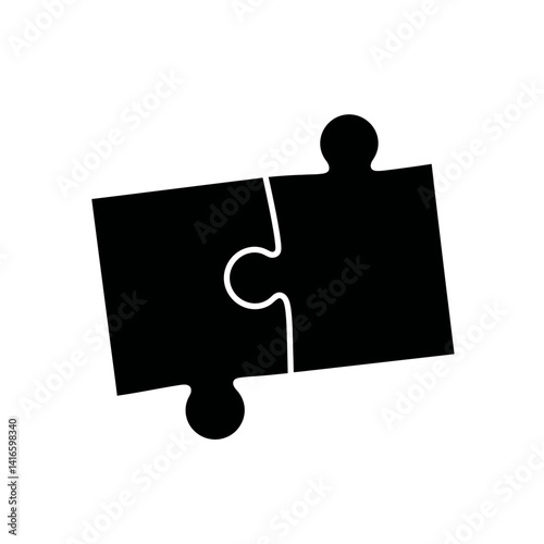 Connecting Puzzle Pieces Collaboration, Teamwork, and Solutions Icon