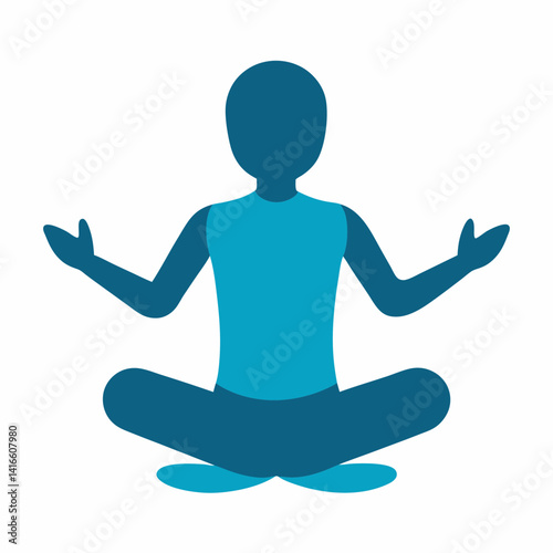 Silhouette of a person kneeling with arms extended forward vector illustration