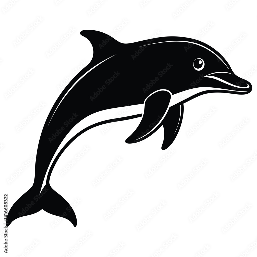 Fototapeta premium whale silhouette vector illustration