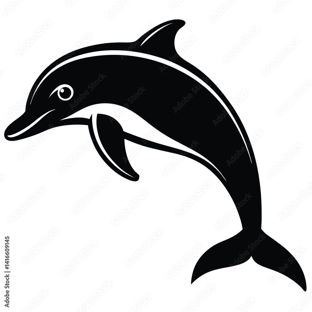 Obraz premium whale silhouette vector illustration