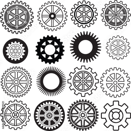 set of gear wheels
