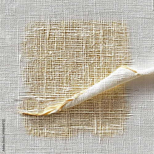 Obraz na płótnie Textured Canvas Unveiling: An Abstract Exploration of Material and Form in Artistic Impression with Rolled Edge w salonie