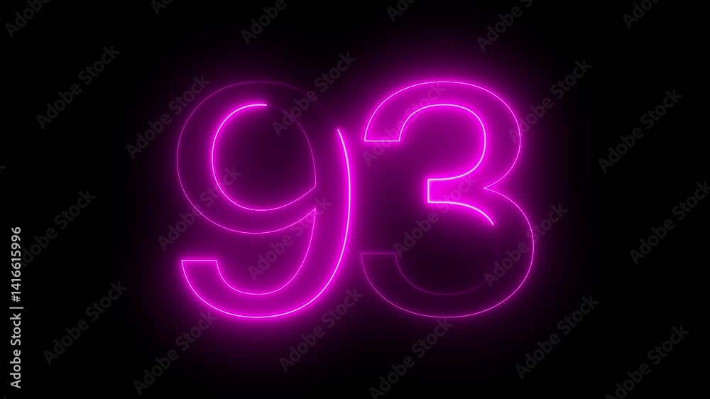 A dynamic circular animation, and glowing neon number 93 animation . on a black background. and creating a stunning video.4k video 93, new, new year, night, number, number 93, A dynamic circular animation, and glowing neon number 93 animation . on a black background. and creating a stunning video.4k video 93, new, new year, night, number, number 93,