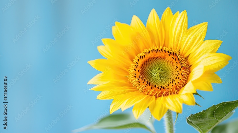 Obraz premium Vibrant yellow sunflower nature photography stock image