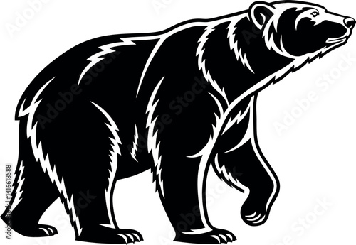 Bear Silhouette, Bear Illustration