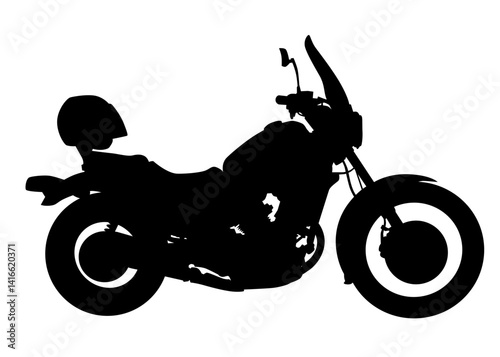 Old big bike and man white background