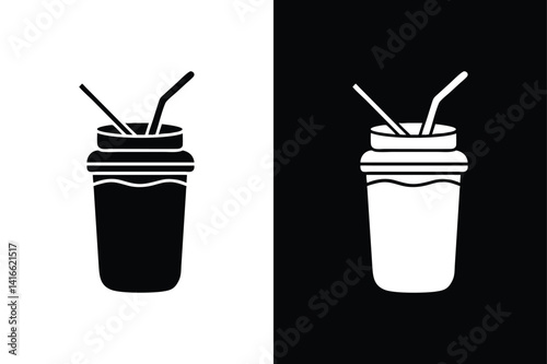 Vector Smoothie Icon. Perfect for Food and Drink Apps