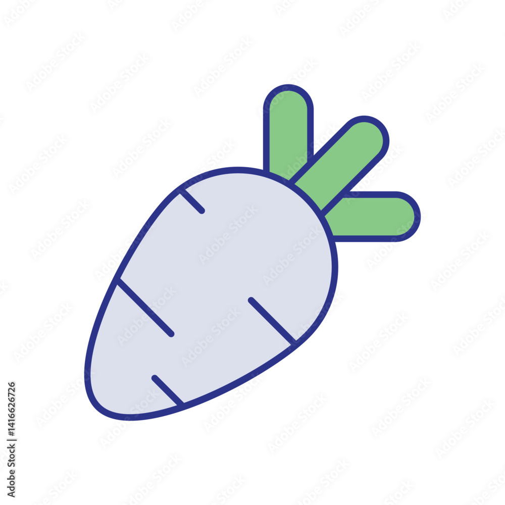 Radish Icon vector stock illustration