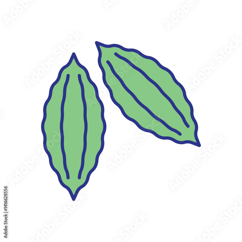 Bitter Gourd Icon vector stock illustration