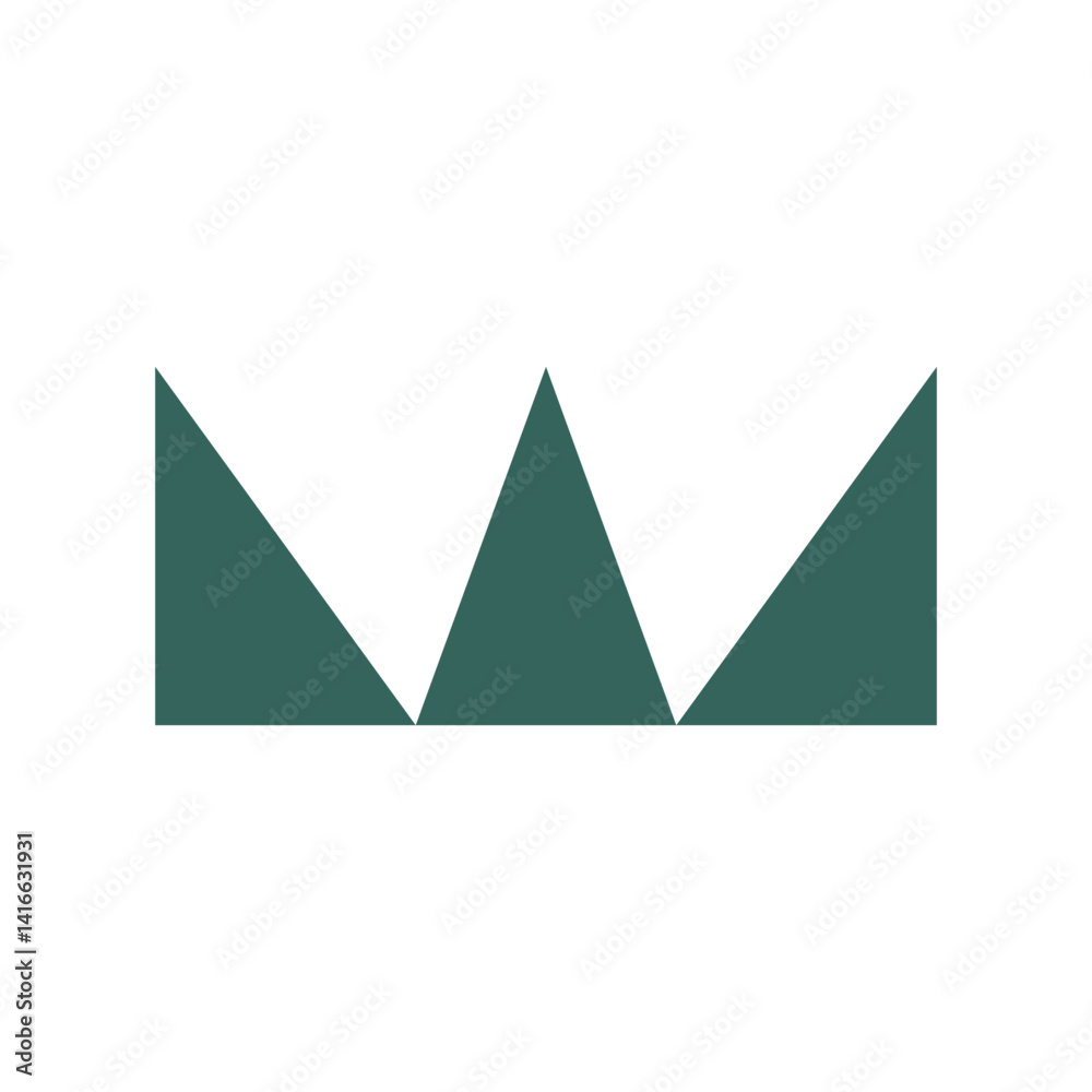 geometric crown shape design geometric crown shape design