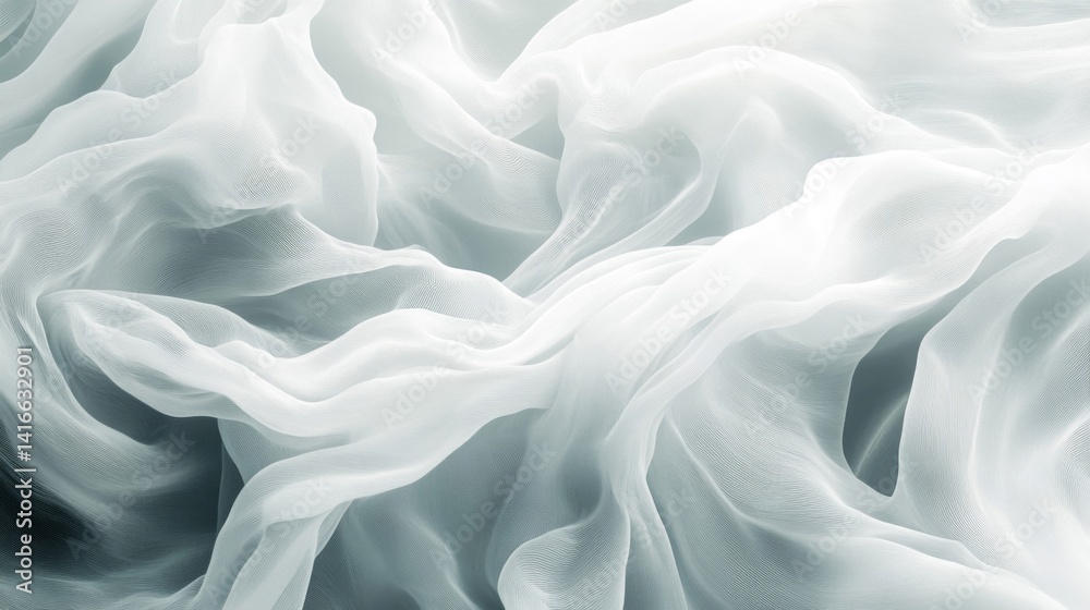 White Lace Fabric Draped Texture Background