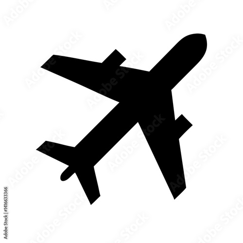 Icon of a commercial airliner in a minimalist style  