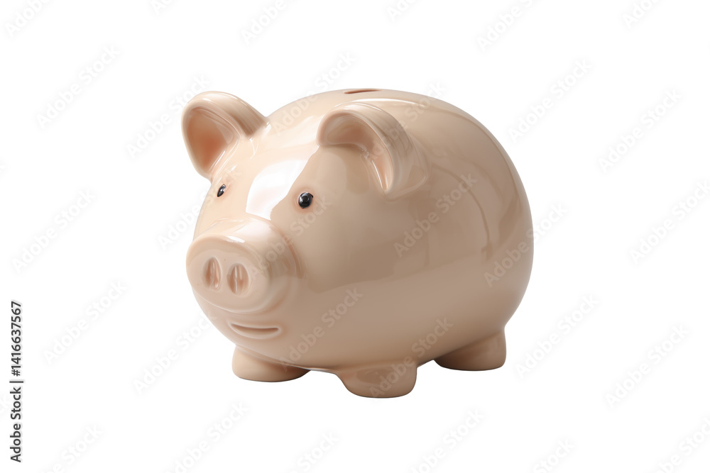 Obraz premium Rosa Sparschwein aus Keramik PNG mit transparentem Hintergrund