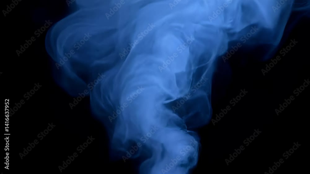 Abstract swirling blue smoke on isolated white and transparent background, concept for design, background, texture, and backdrop Abstract swirling blue smoke on isolated white and transparent background, concept for design, background, texture, and backdrop