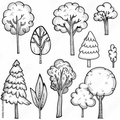 cute simple trees