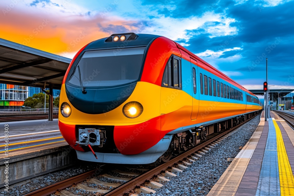 Naklejka premium abstract transportation advertisement, product-focused style, elegant tone, social media ad, dynamic angles, studio lighting, earthy tones, mysterious mood, wide-angle, urban background