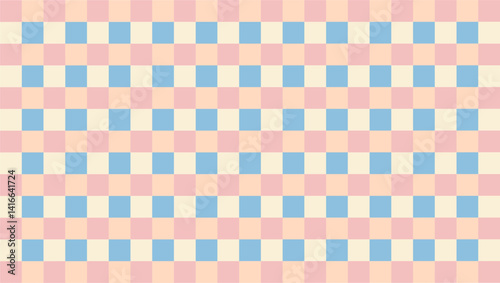 Revive your interiors with gingham pastel wallpaper backgrounds.