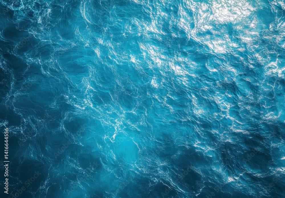 Tranquil Blue Ocean Waves with Gentle Swells and Sunlight Reflection Captured from Above for Serene Nature and Water Imagery Tranquil Blue Ocean Waves with Gentle Swells and Sunlight Reflection Captured from Above for Serene Nature and Water Imagery