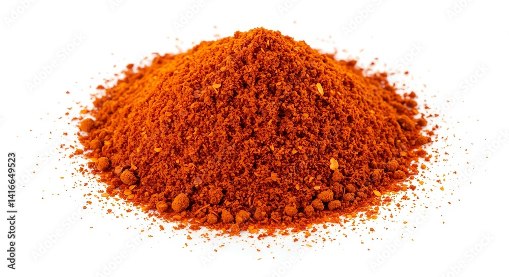 Chili powder on white background Chili powder on white background