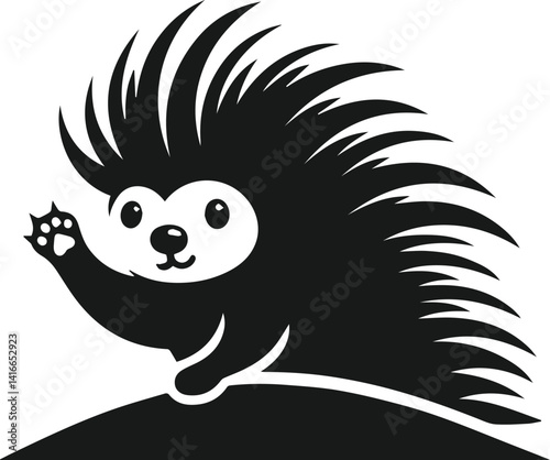 Wallpaper Mural Vector animal porcupine animal silhouette Torontodigital.ca