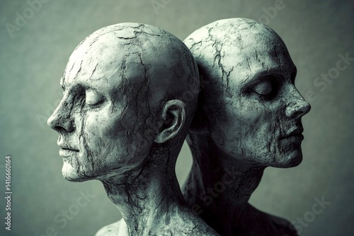 Metaphorical academic failure awareness of a loss of pleasure or interest. Academic failure - cause of depression: abstract image of human state. Deep emotions. Depression and loneliness.