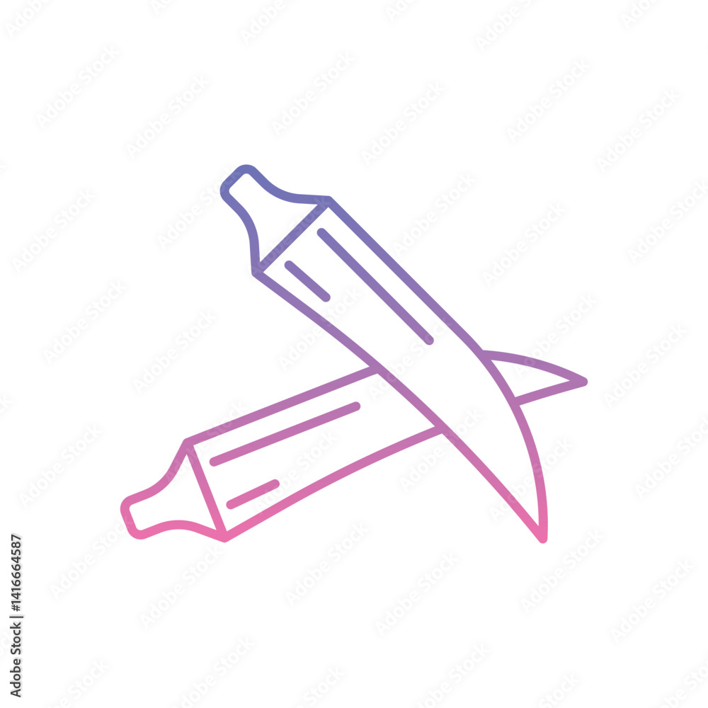 LadyFinger Icon vector stock illustration LadyFinger Icon vector stock illustration