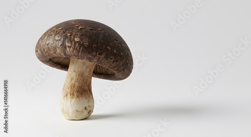 Fresh Shiitake Mushroom Brown Cap Food Photography Close up
